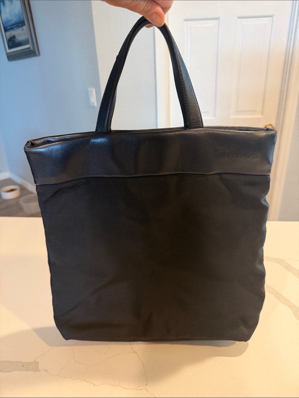 TUMI Black Ballistic Nylon Tote Bag Business Travel Carryall